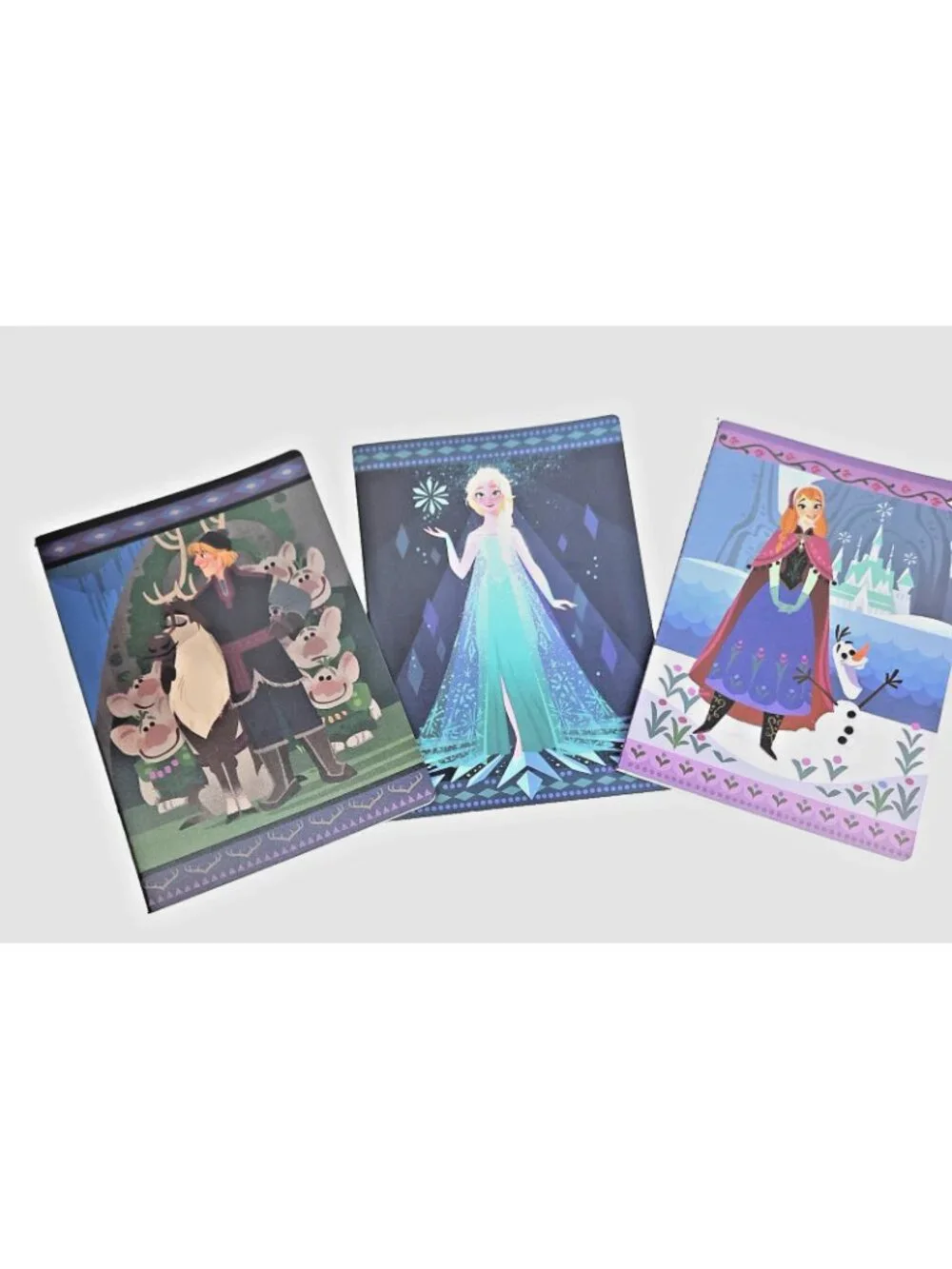Disney Frozen Journal Notebook Set of 3 10th Anniversary Elsa Anna Olaf Kristoff